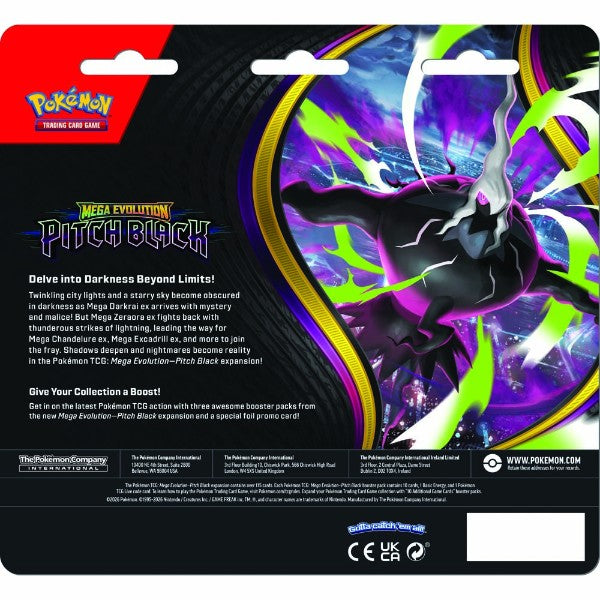 Pokemon - TCG - Mega Evolution Pitch Black 3-Pack Blister