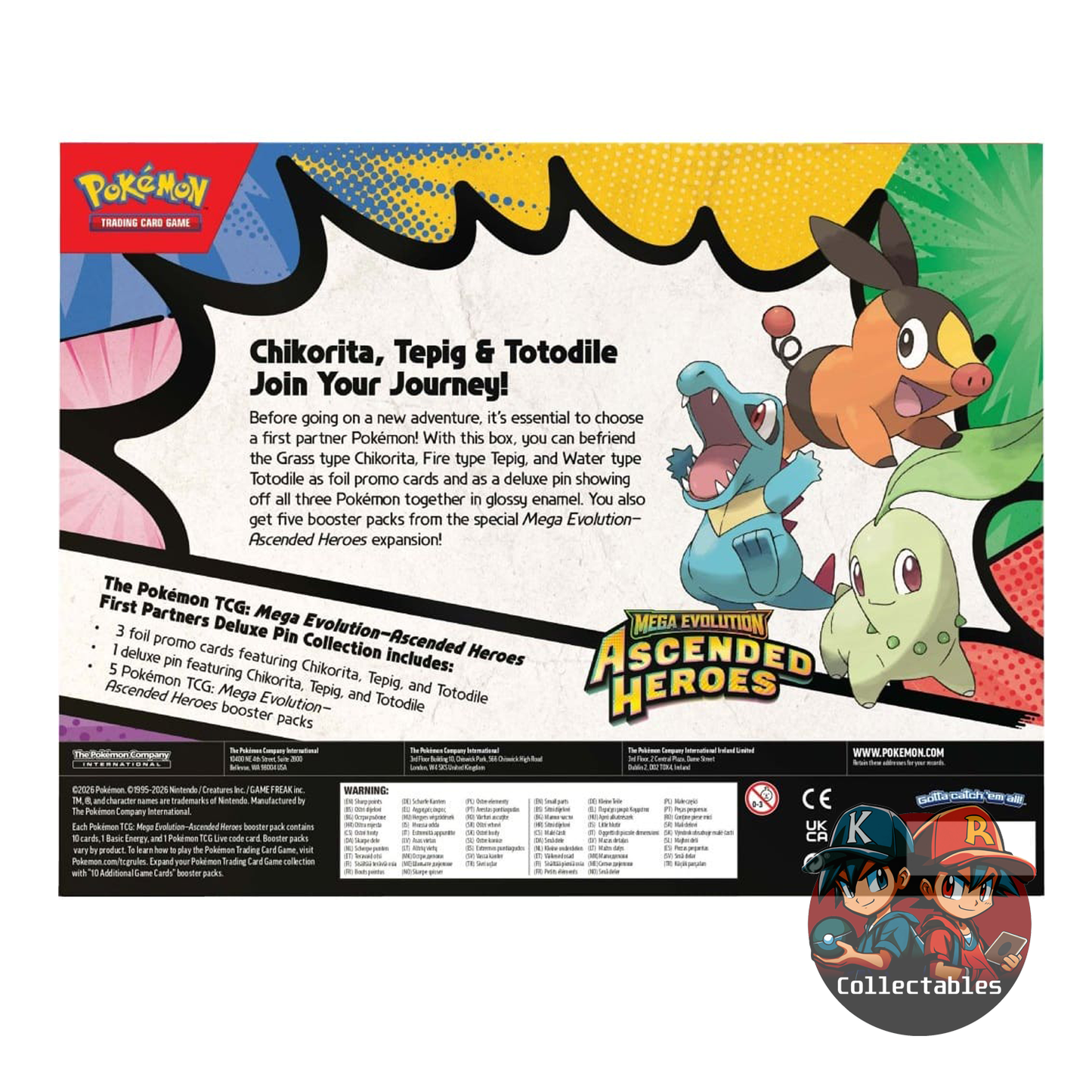 Pokémon TCG Mega Evolution Ascended Heroes First Partners Deluxe Pin Collection