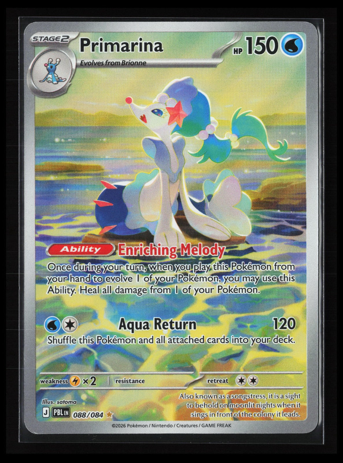 Primarina #088/084 Pokémon ME05: Pitch Black