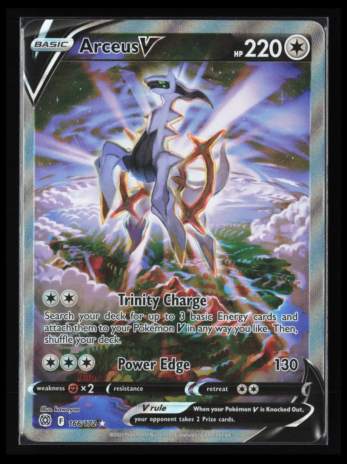 Arceus V (Alternate Full Art) #166/172 Pokémon SWSH09: Brilliant Stars