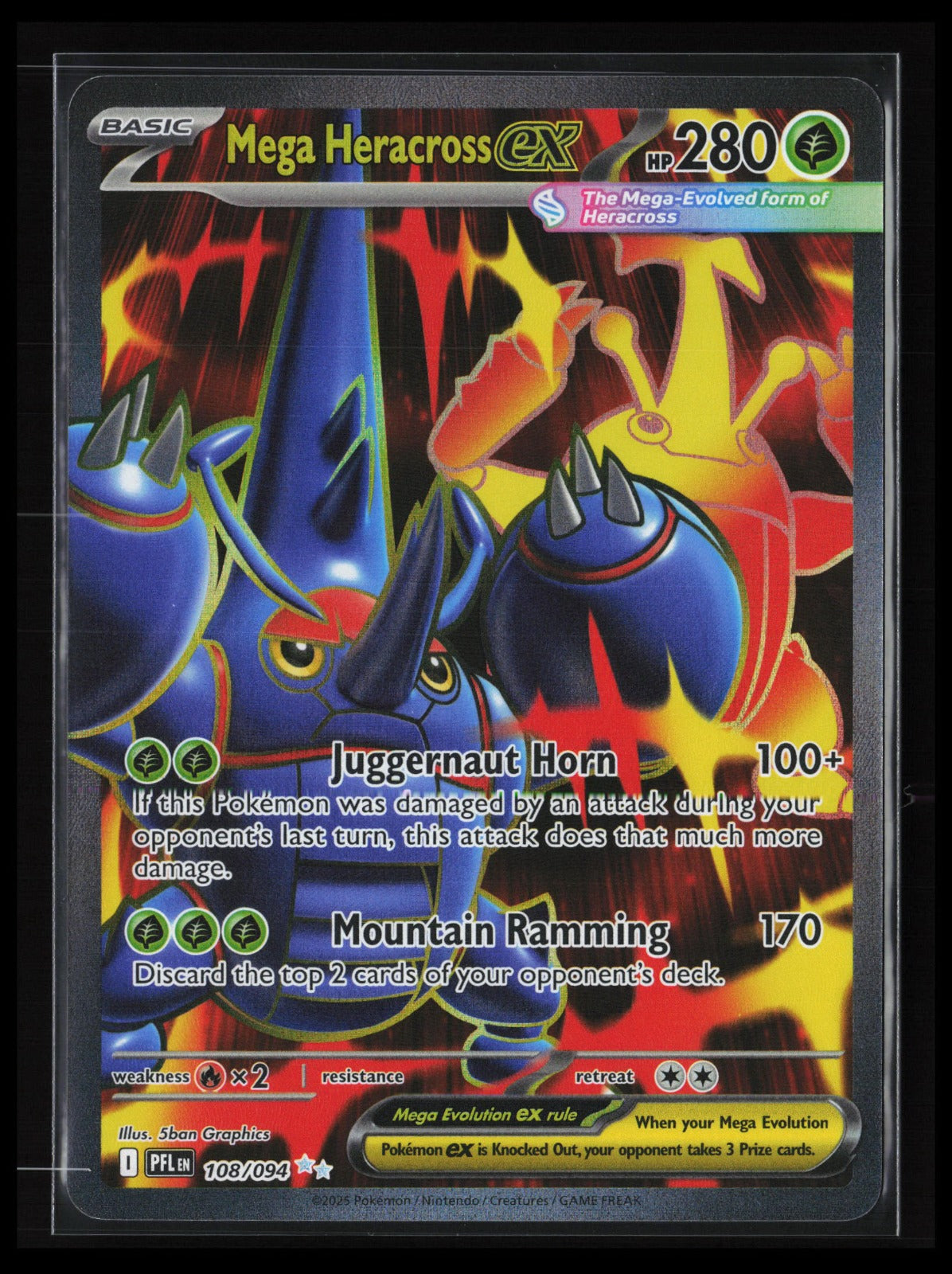 Mega Heracross ex #108/094 Pokémon ME02: Phantasmal Flames
