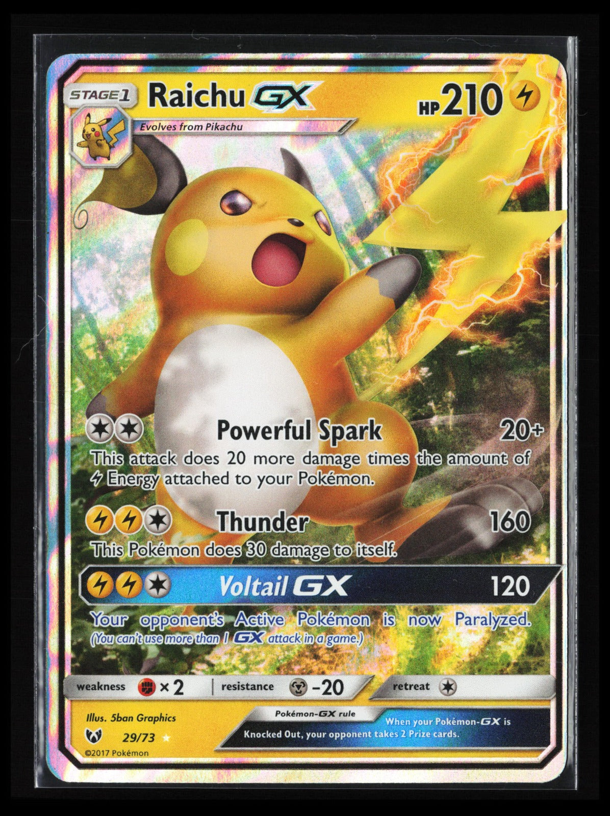Raichu GX #29/73 Pokémon Shining Legends