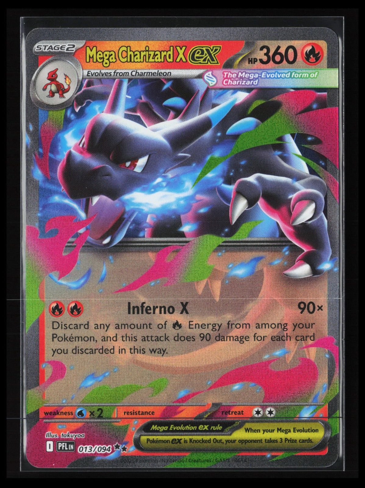 Mega Charizard X ex #013/094 Pokémon ME02: Phantasmal Flames