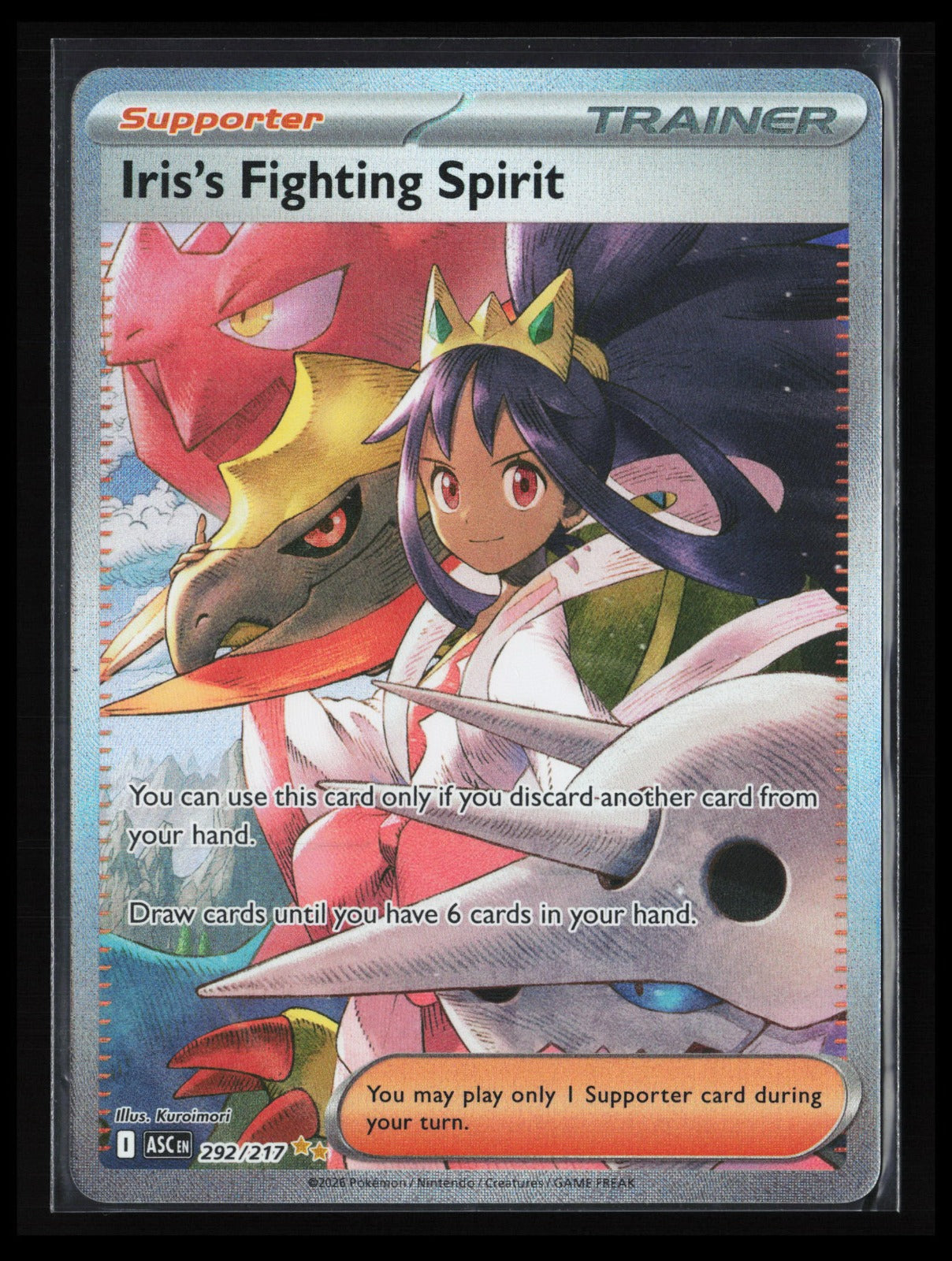 Iris's Fighting Spirit #292/217 Pokémon ME: Ascended Heroes