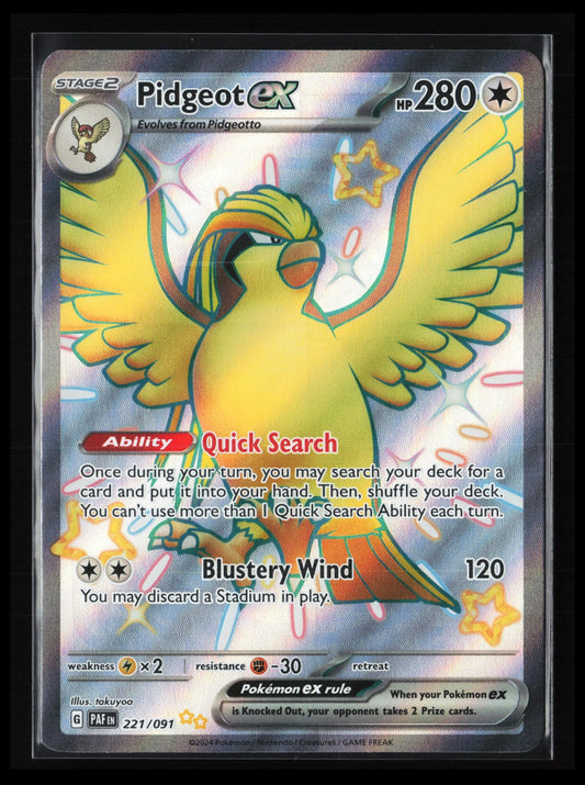Pidgeot ex #221/091 Pokémon Japanese SV: Paldean Fates