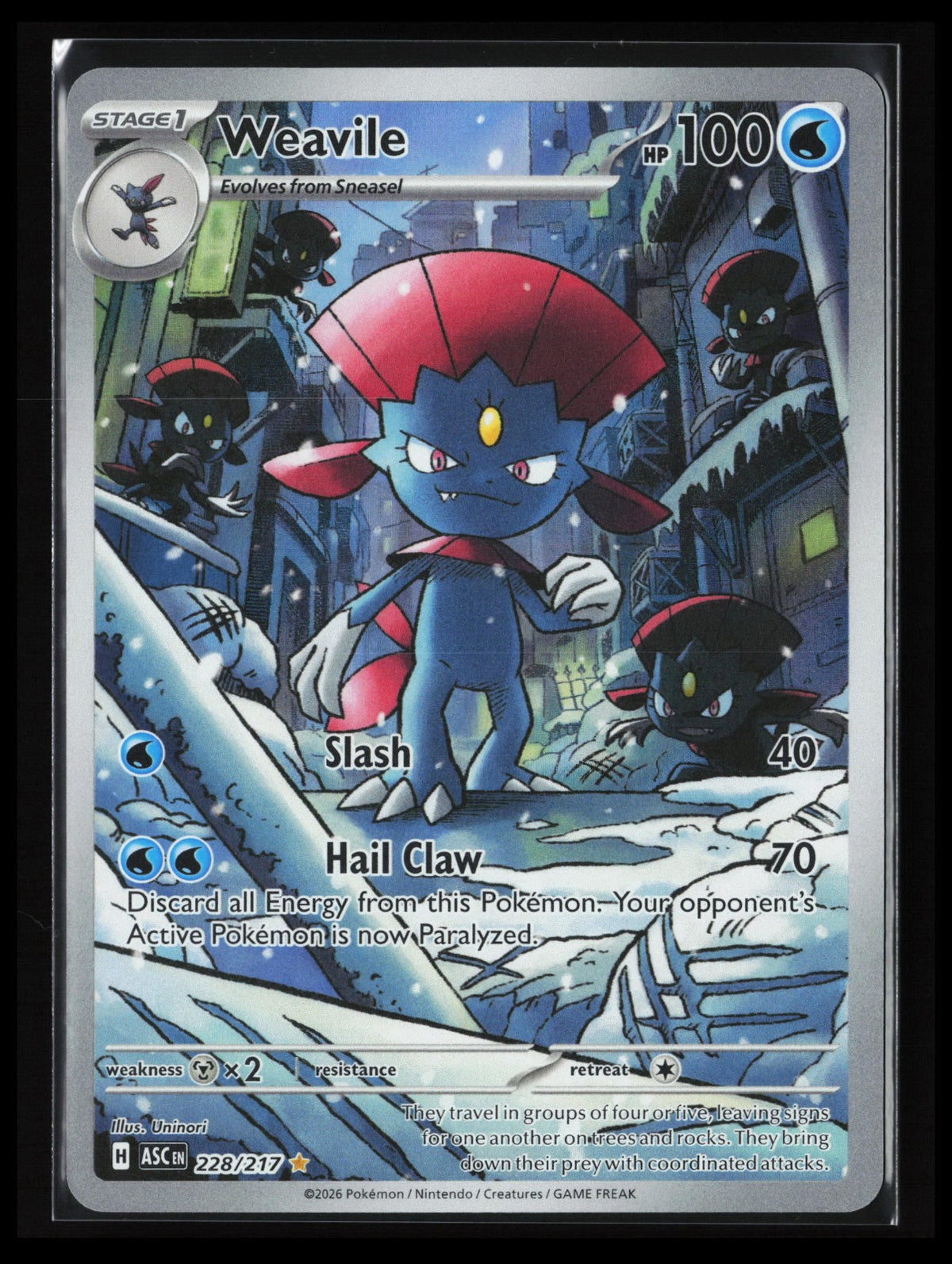 Weavile #228/217 Pokémon ME: Ascended Heroes