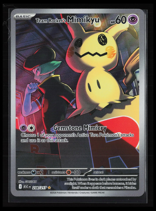 Team Rocket's Mimikyu #238/217 Pokémon ME: Ascended Heroes