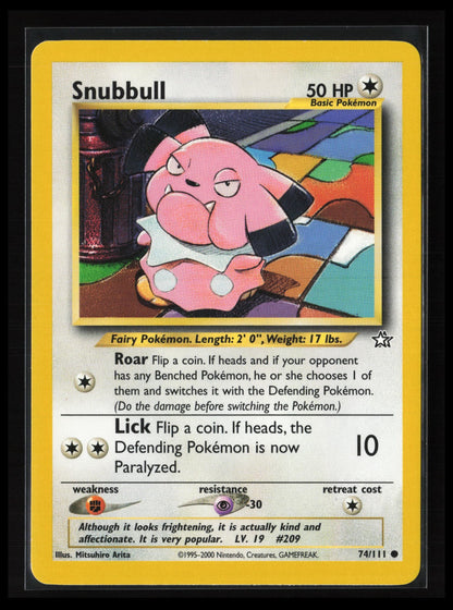 Snubbull #074/111 Pokémon Neo Genesis