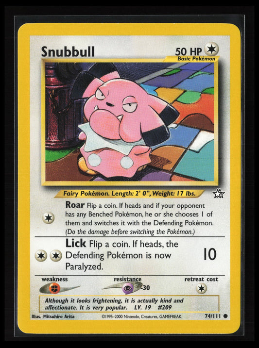 Snubbull #074/111 Pokémon Neo Genesis