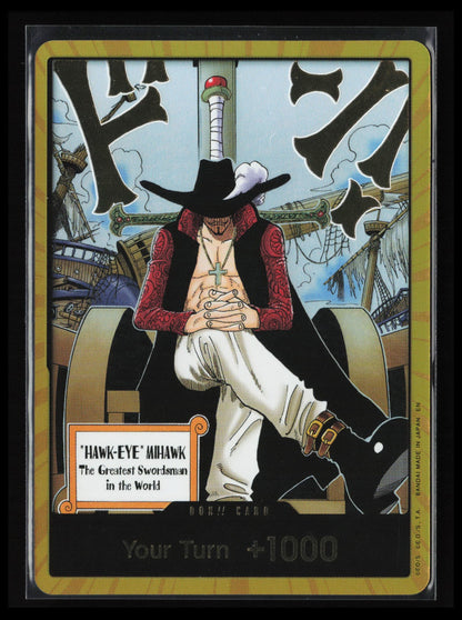 DON!! Card (Dracule Mihawk) (Gold) One Piece The Azure Sea's Seven