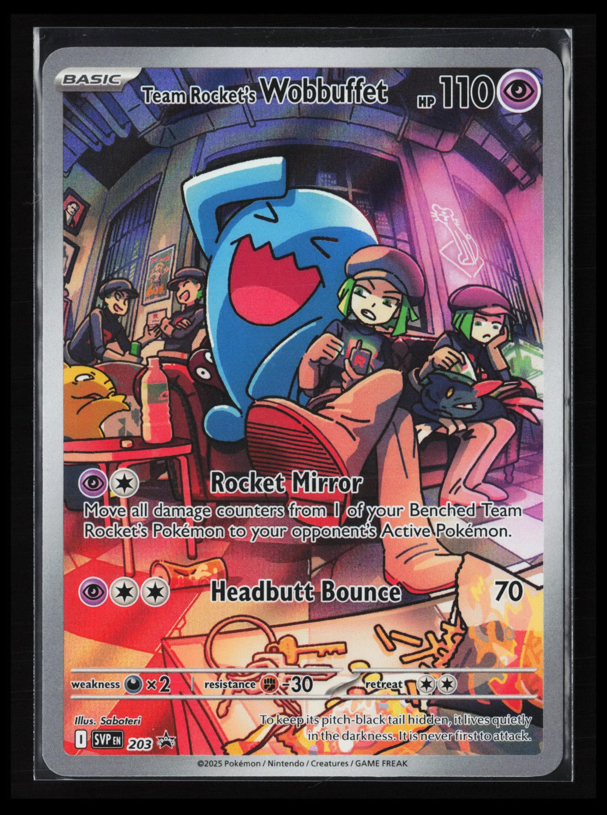 Team Rocket's Wobbuffet #203 Pokémon SV: Scarlet & Violet Promo Cards