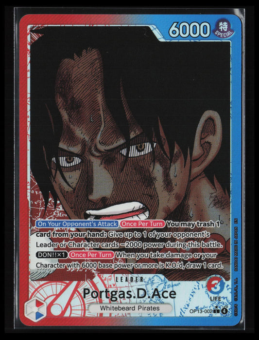 Portgas.D.Ace (Alternate Art) #OP13-002 One Piece Carrying On His Will