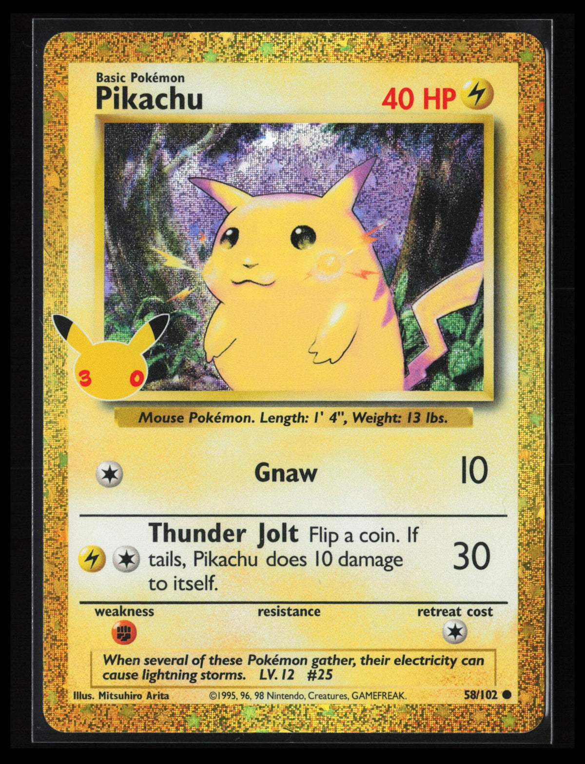 Pikachu #58/102 Pokémon ME: 30th Celebration Classic Collection