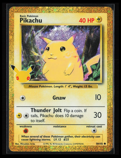 Pikachu #58/102 Pokémon ME: 30th Celebration Classic Collection