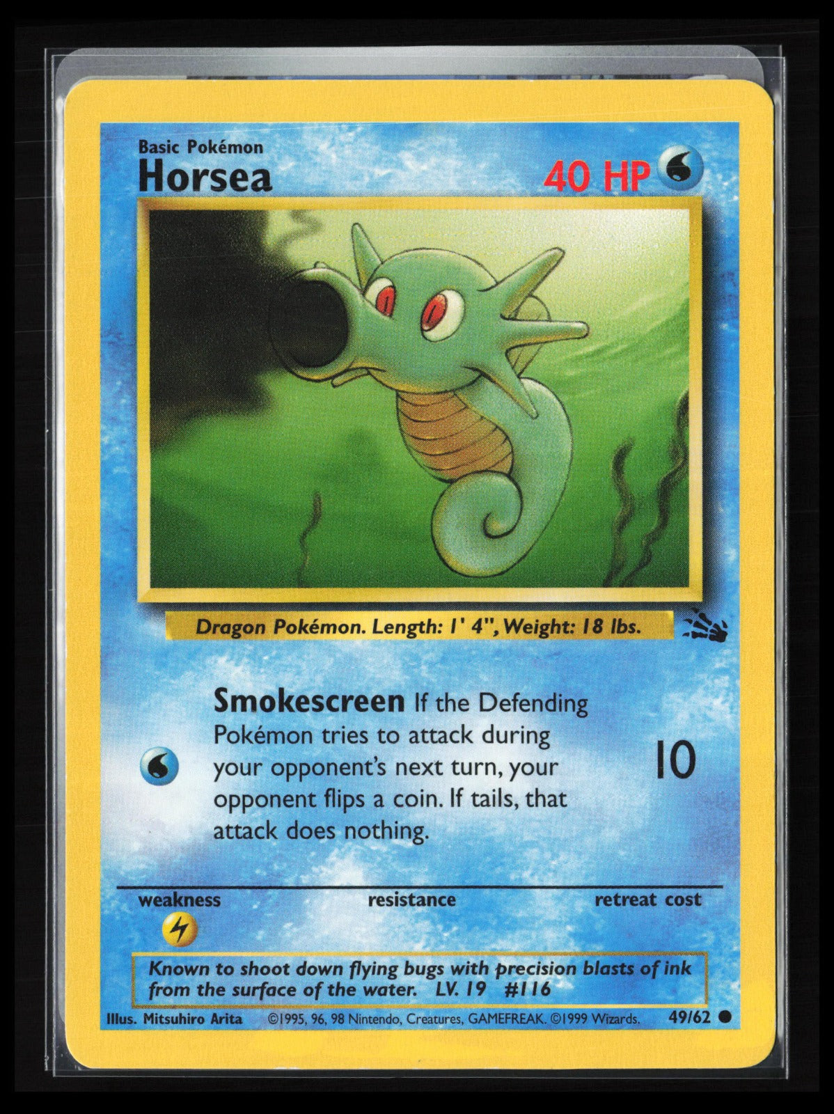 Horsea #49/62 Pokémon Fossil