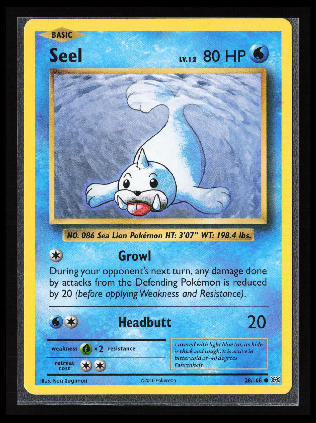 Seel #28/108 Pokémon XY - Evolutions