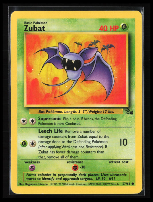 Zubat #57/62 Pokémon Fossil