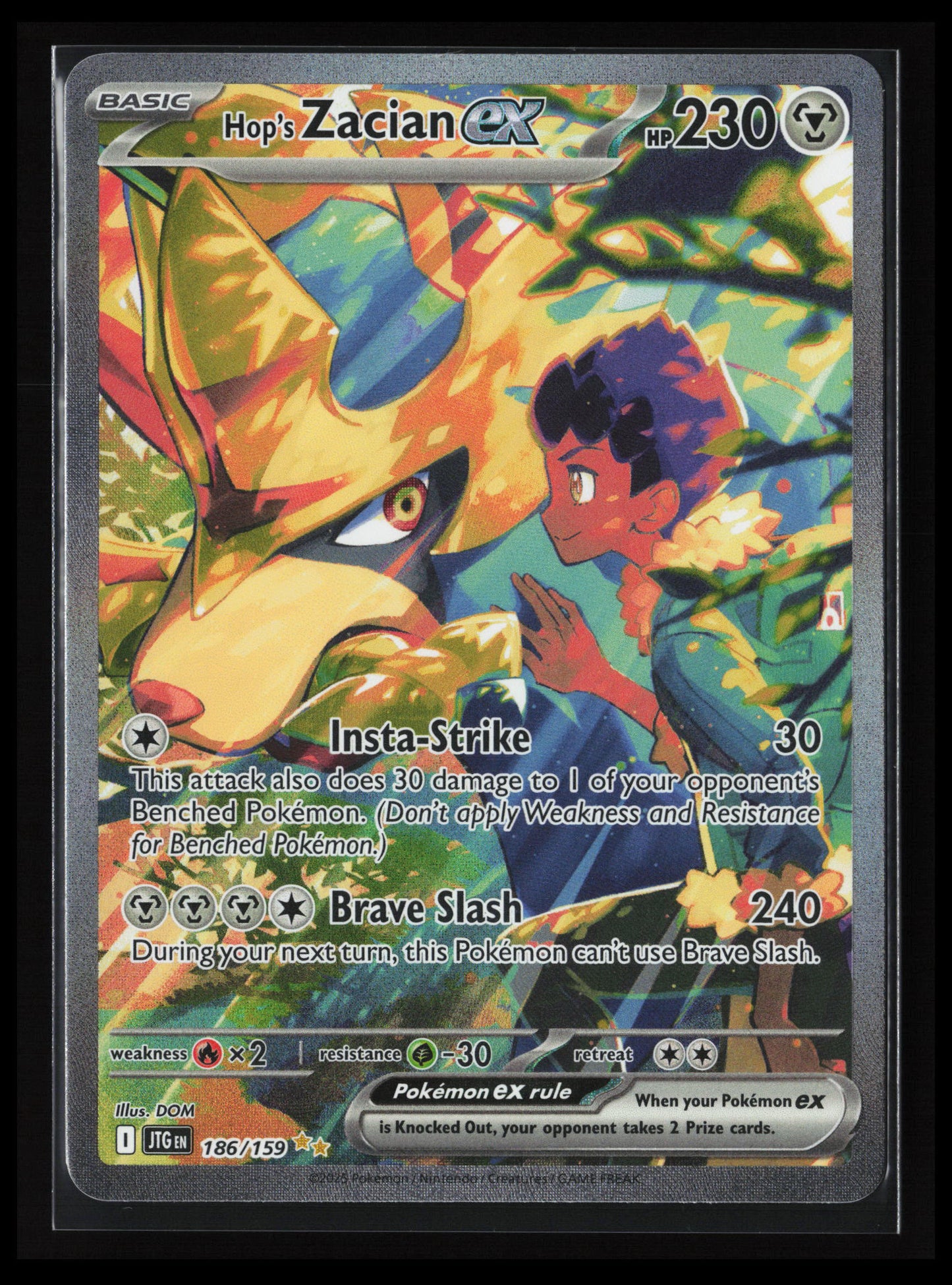 Hop's Zacian ex #186/159 Pokémon SV09: Journey Together