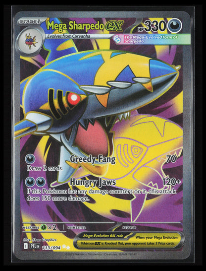 Mega Sharpedo ex #113/094 Pokémon ME02: Phantasmal Flames