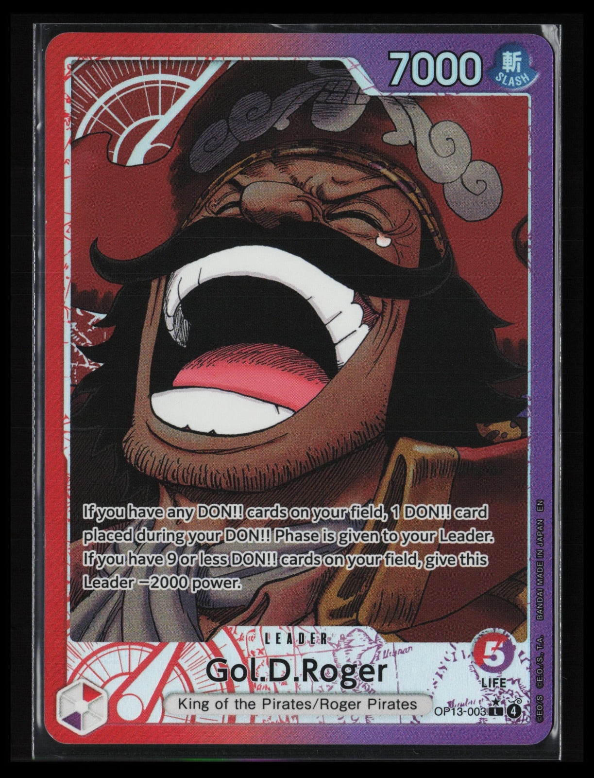 Gol.D.Roger (Alternate Art) #OP13-003 One Piece Carrying On His Will