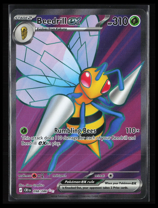 Beedrill ex #098/086 Pokémon ME04: Chaos Rising