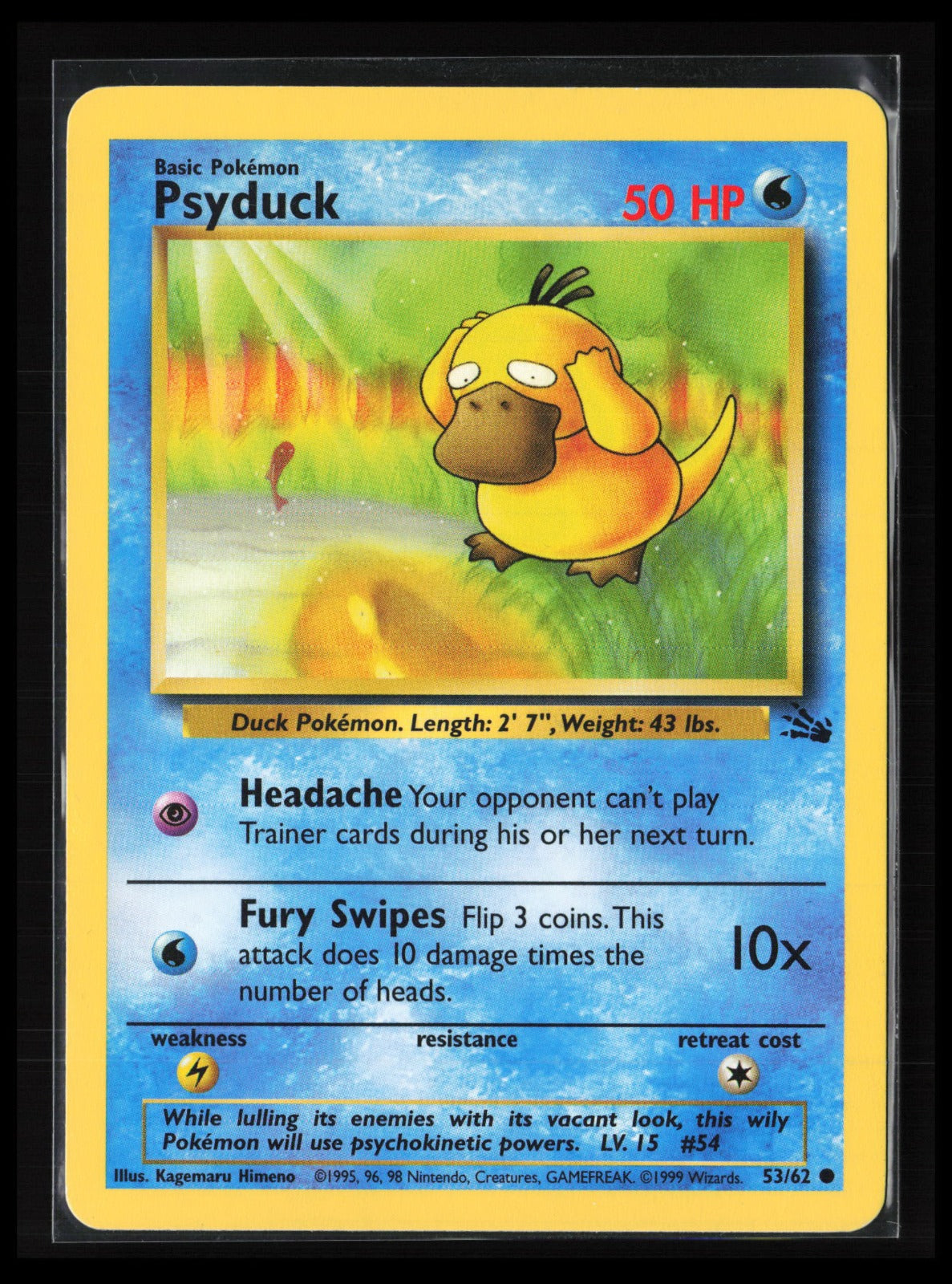 Psyduck #53/62 Pokémon Fossil