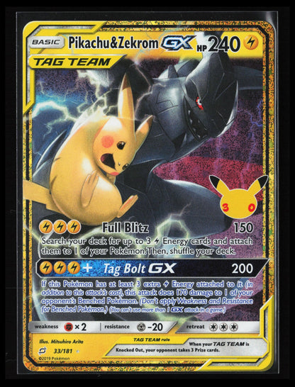 Pikachu & Zekrom GX #33/181 Pokémon ME: 30th Celebration Classic Collection