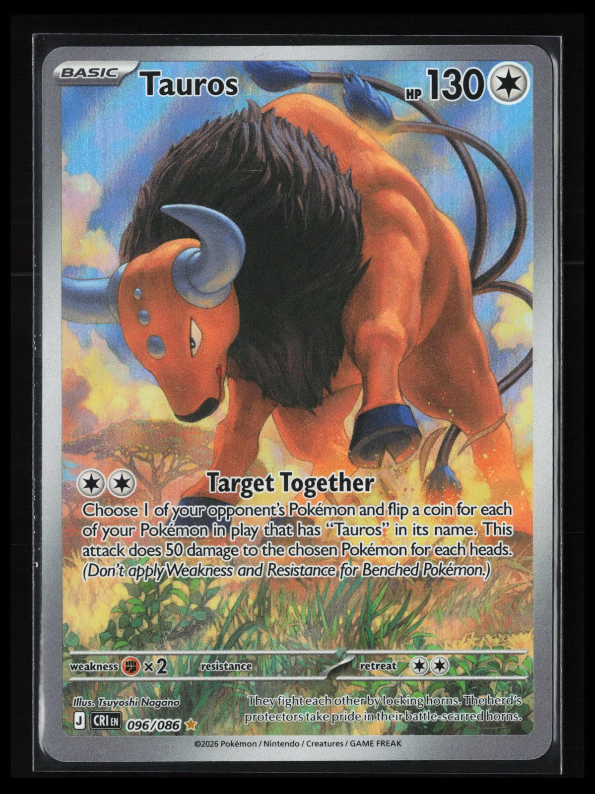 Tauros #096/086 Pokémon ME04: Chaos Rising