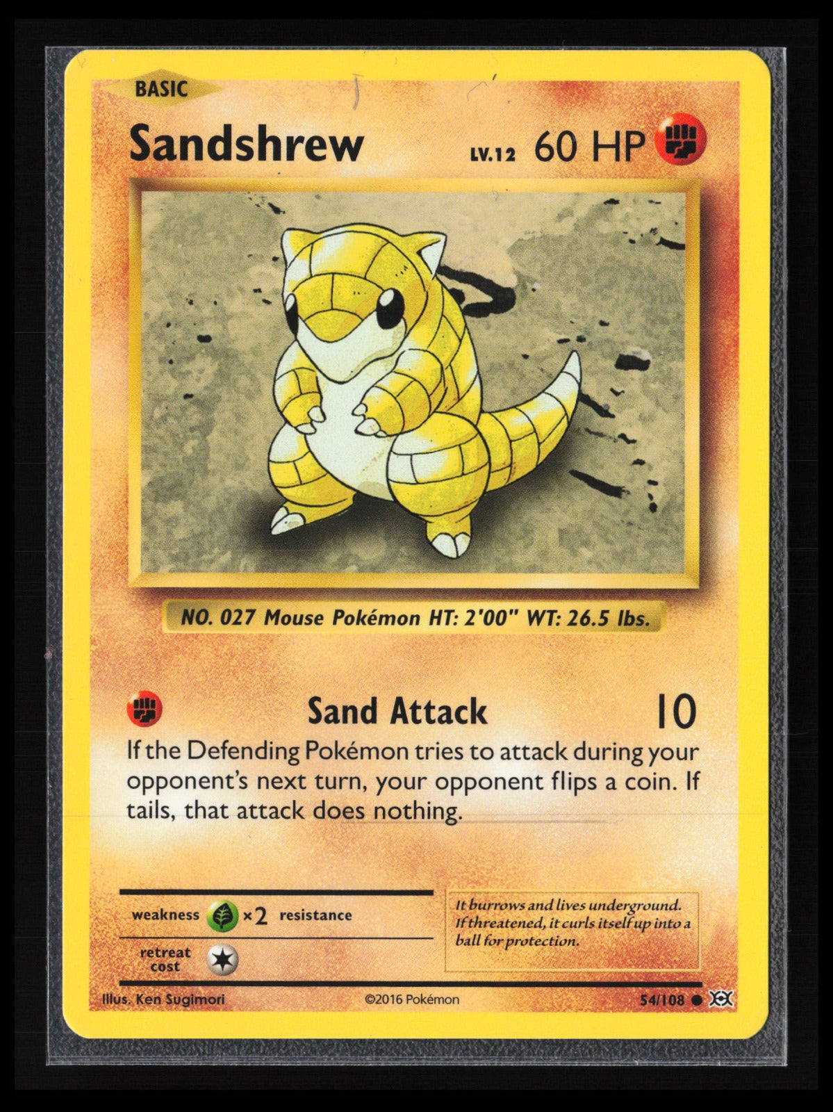 Sandshrew #54/108 Pokémon XY - Evolutions