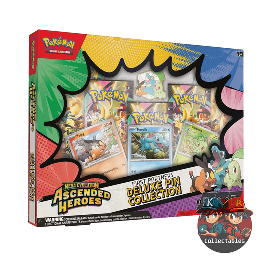 Pokémon TCG Mega Evolution Ascended Heroes First Partners Deluxe Pin Collection