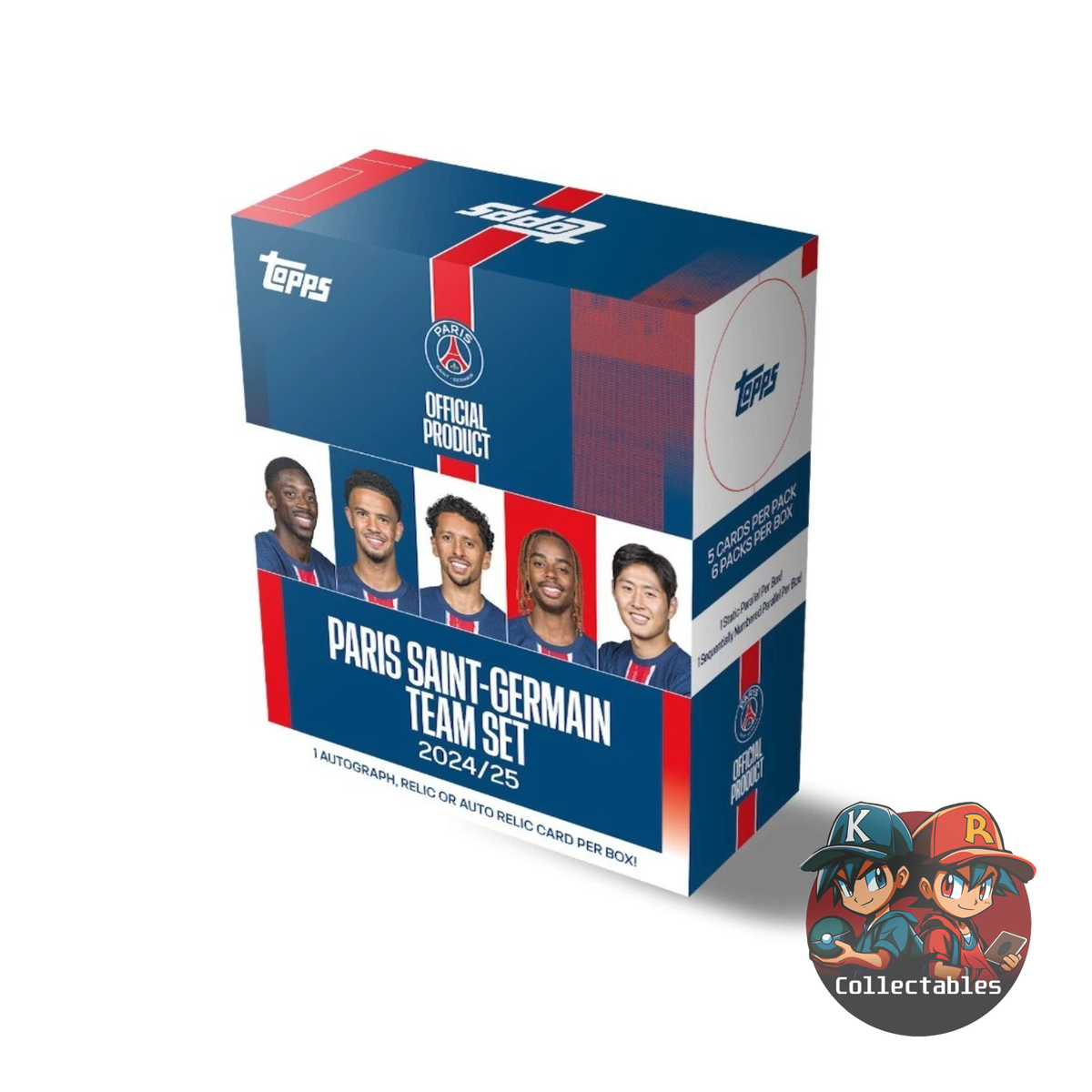 2024-25 Topps Soccer Paris Saint-Germain PSG Team Set Box