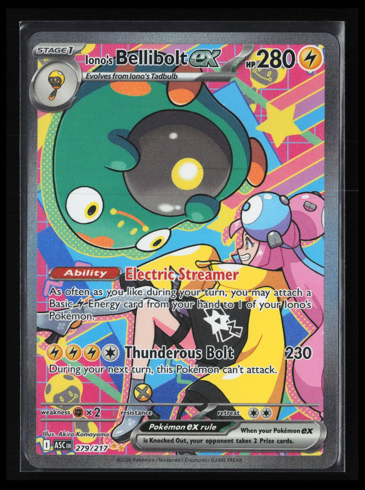 Iono's Bellibolt ex #279/217 Pokémon ME: Ascended Heroes