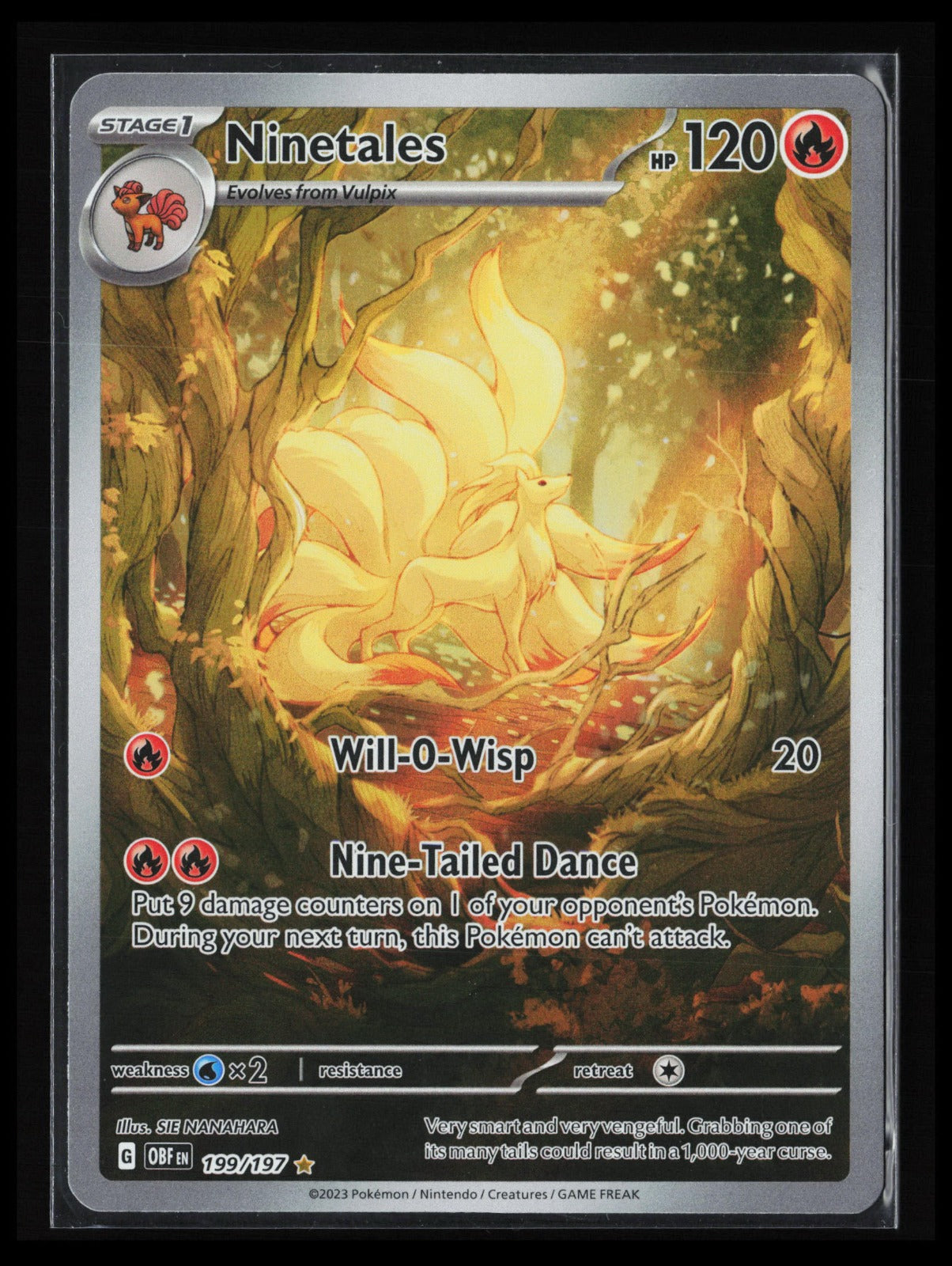 Ninetales #199/197 Pokémon SV03: Obsidian Flames