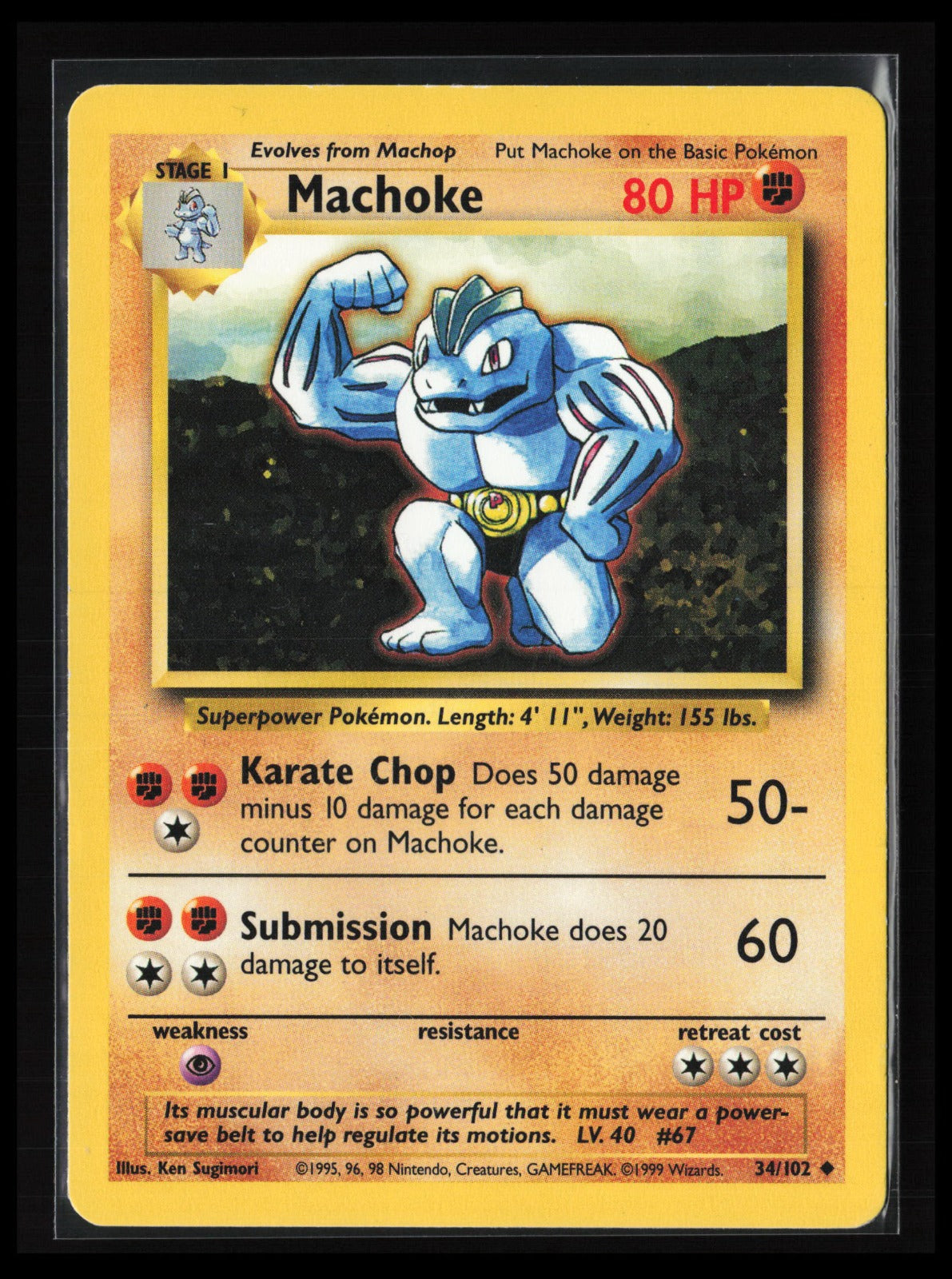 Machoke #034/102 Pokémon Base Set