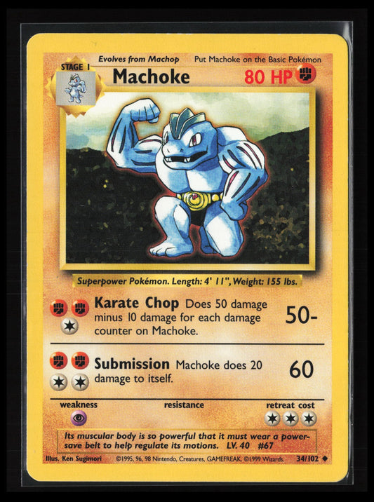 Machoke #034/102 Pokémon Base Set