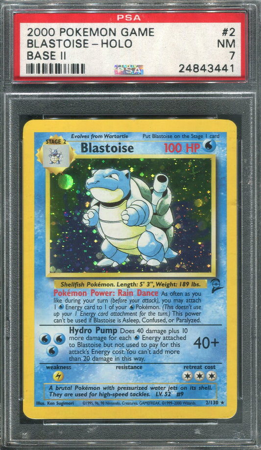 2000 Blastoise #2 Pokemon Base Set II - PSA 7