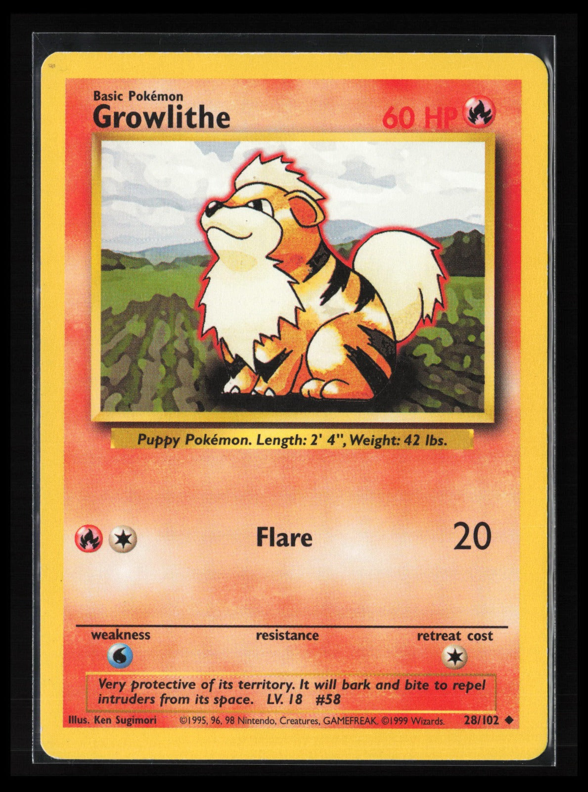 Growlithe #028/102 Pokémon Base Set