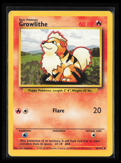 Growlithe #028/102 Pokémon Base Set