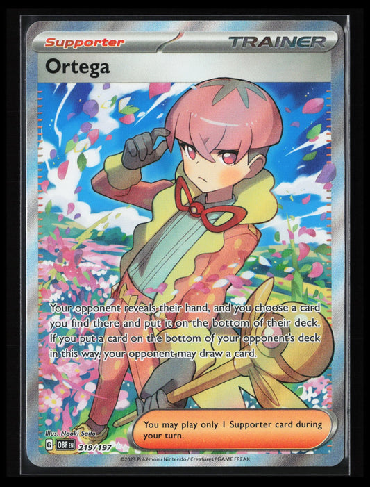 Ortega #219/197 Pokémon Japanese SV03: Obsidian Flames