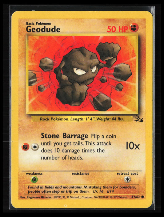 Geodude #47/62 Pokémon Fossil