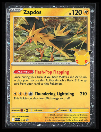Zapdos (30th Celebration) #098 Pokémon ME: Mega Evolution Promo