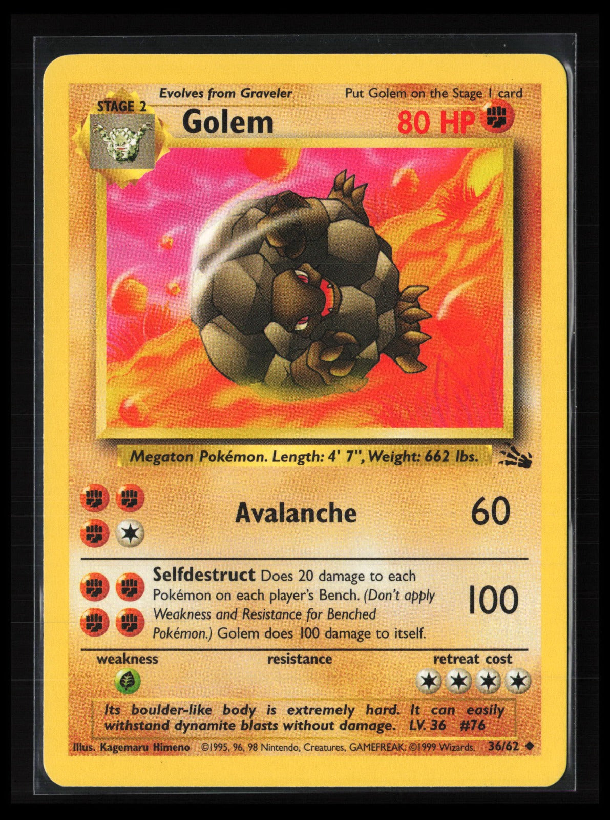 Golem #36/62 Pokémon Fossil