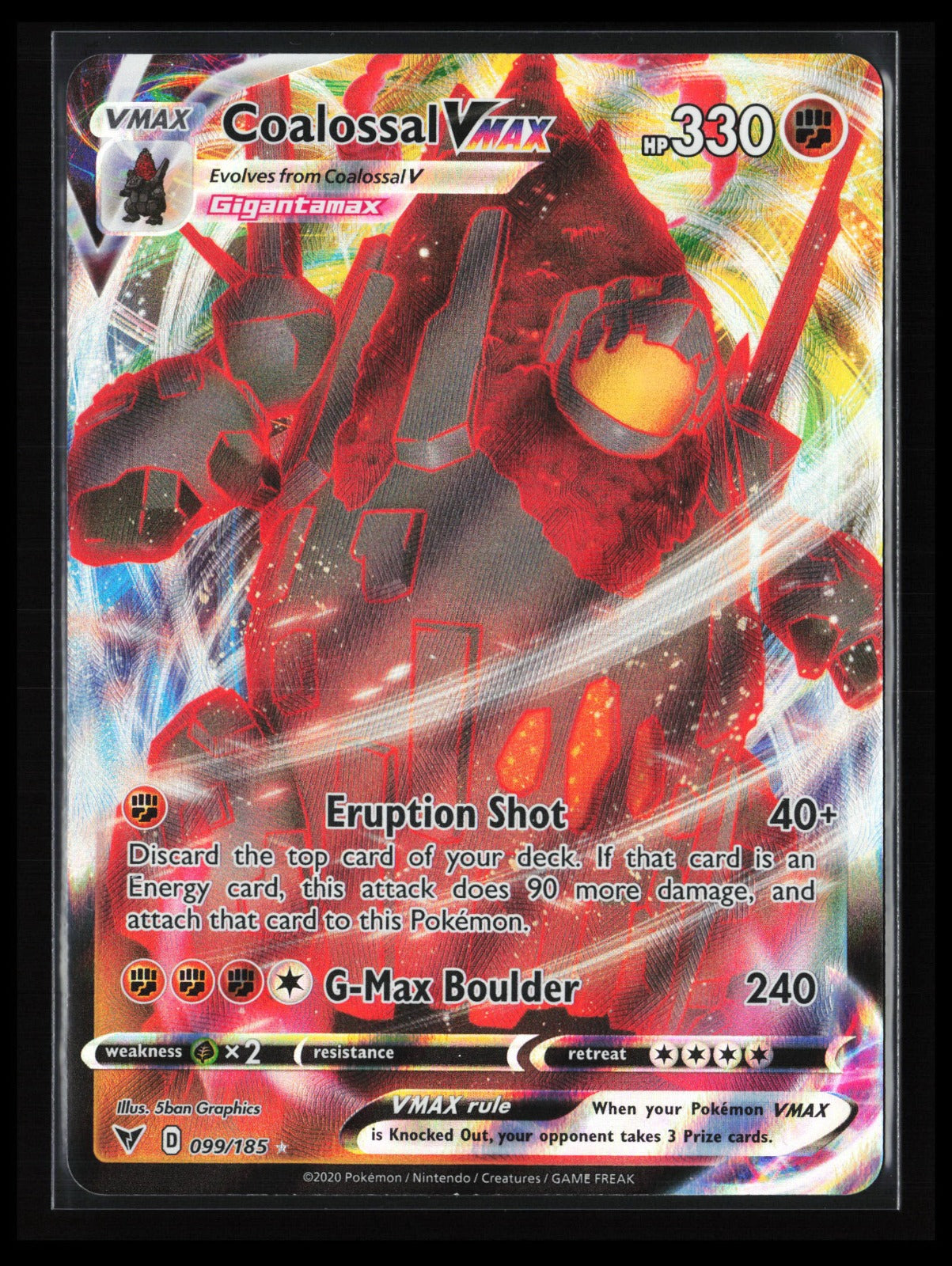 Coalossal VMAX #099/185 Pokmon SWSH04: Vivid Voltage KRcollectables Coalossal VMAX #099/185 Pokmon SWSH04: Vivid Voltage KRcollectables