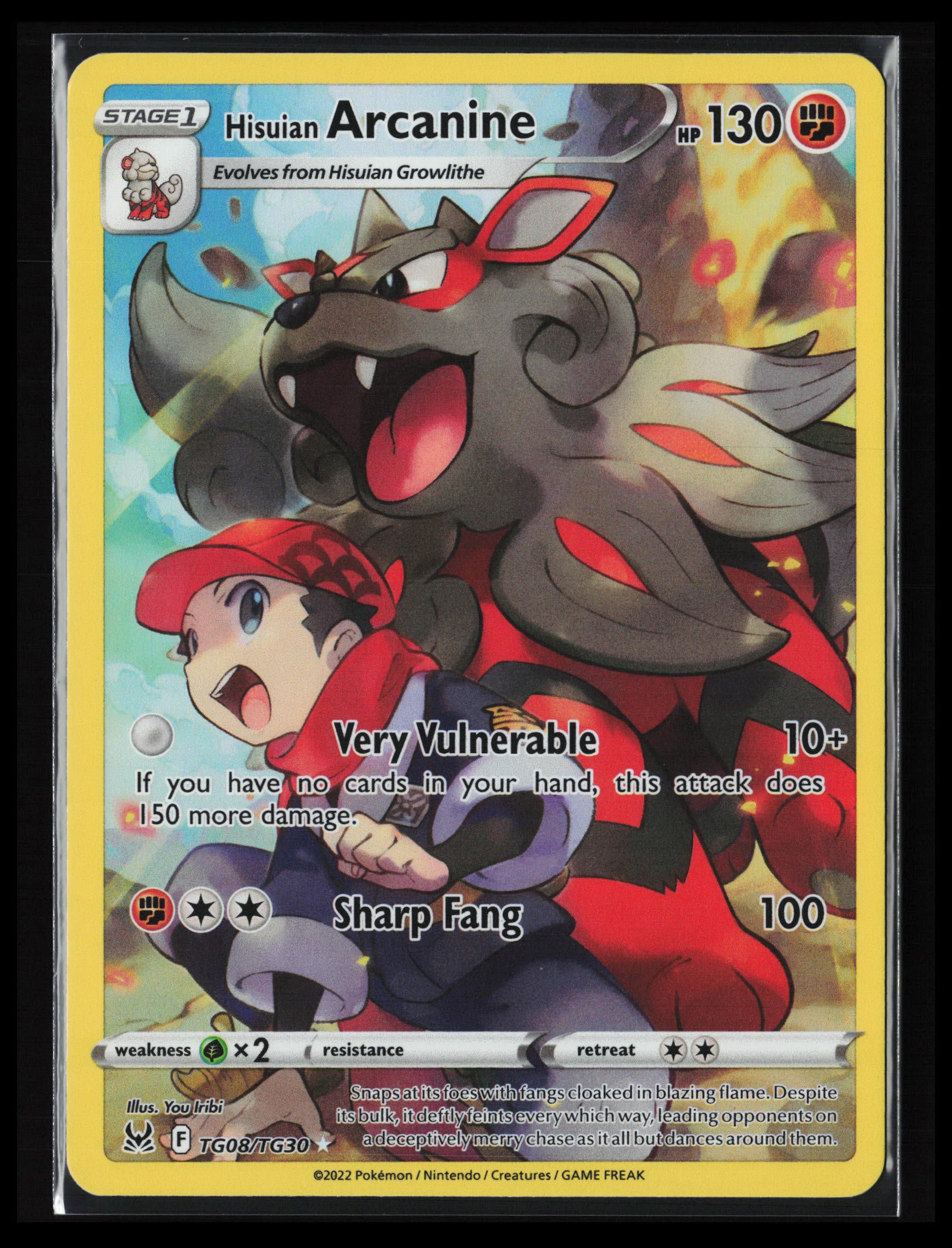 Hisuian Arcanine #TG08/TG30 Pokémon SWSH11: Lost Origin Trainer Gallery