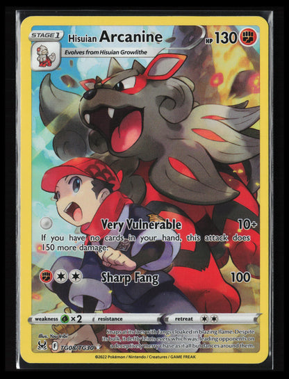 Hisuian Arcanine #TG08/TG30 Pokémon SWSH11: Lost Origin Trainer Gallery