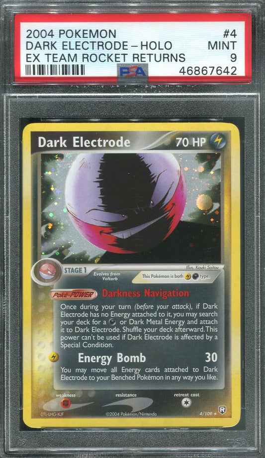 2004 Dark Electrode #4 Pokemon Team Rocket Returns - PSA 9