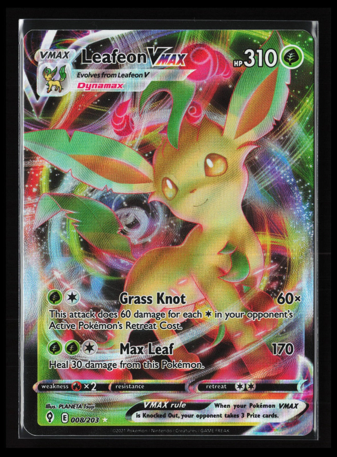 Leafeon VMAX #008/203 Pokémon SWSH07: Evolving Skies