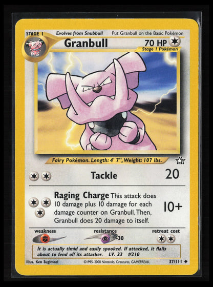 Granbull #037/111 Pokémon Neo Genesis