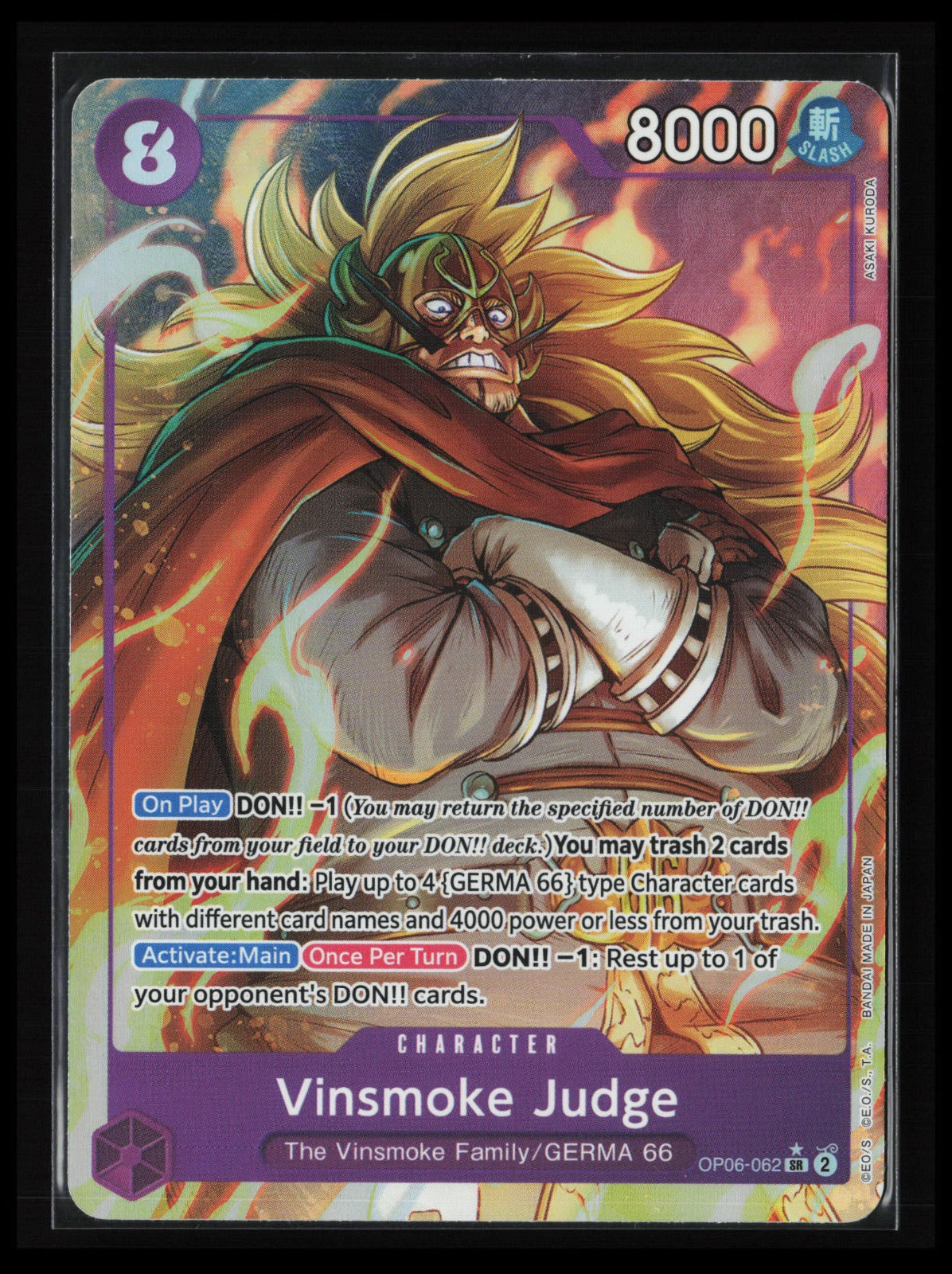 Vinsmoke Judge (Alternate Art) #OP06-062 One Piece Wings of the Captain