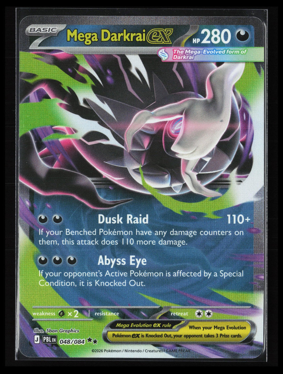 Mega Darkrai ex #048/084 Pokémon ME05: Pitch Black